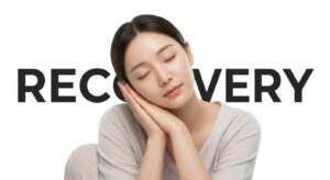어지럼증 회복을 위한 휴식과 케어 장면