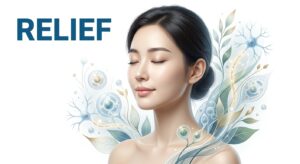 치료 후 편안해진 표정의 여성 모델과 치유의 이미지